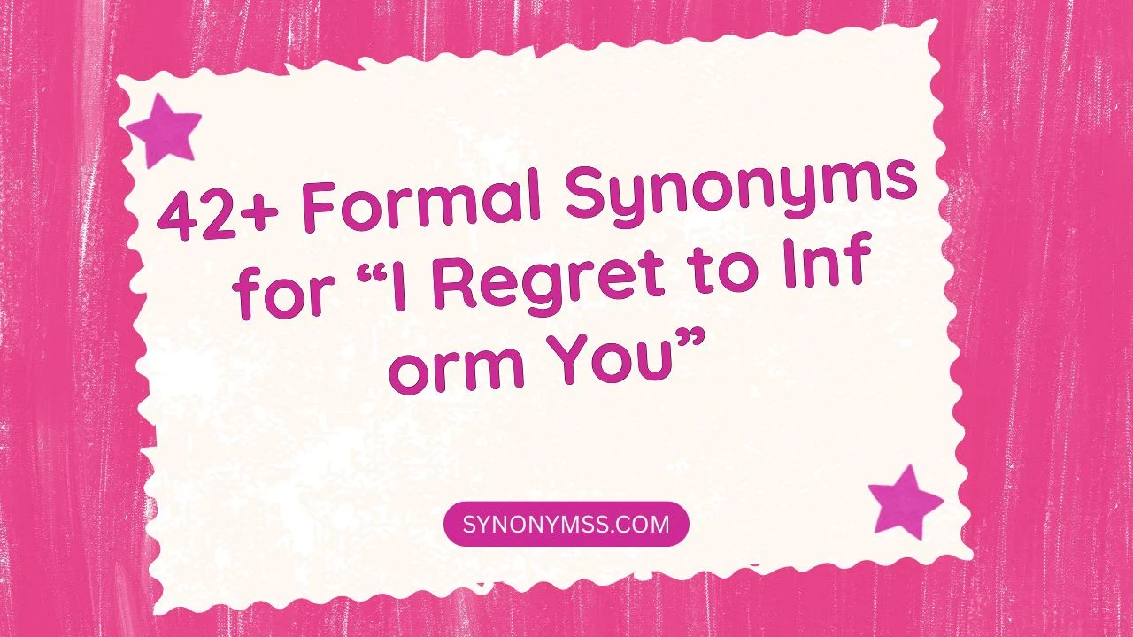 I Regret to Inform You