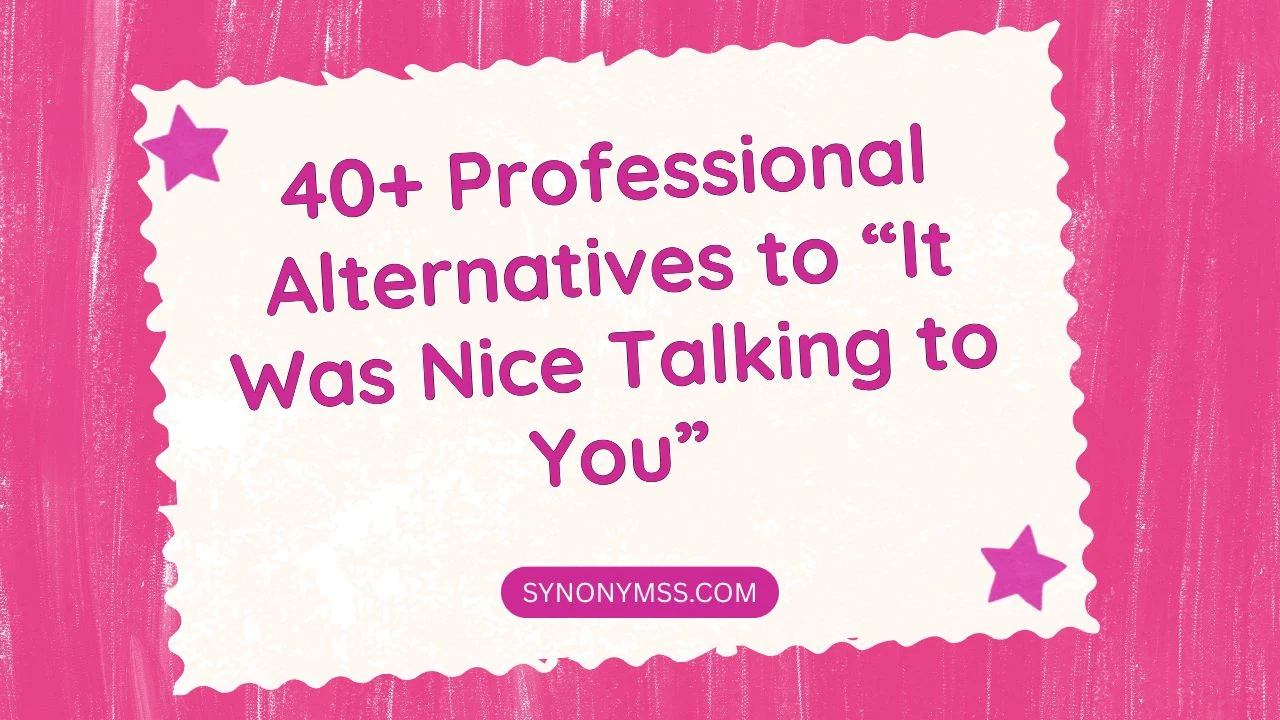 It Was Nice Talking to You